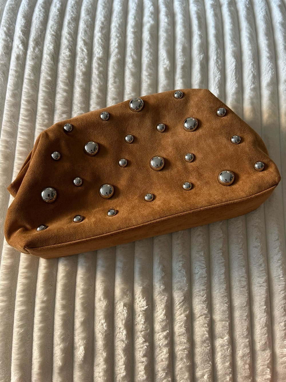 A New Day faux suede stud clutch 😎